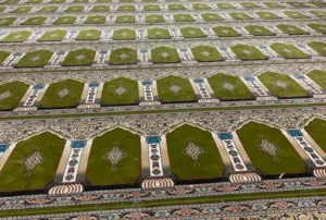 تخطيط سجادة مسجد حسب اتجاه القبلة بتصميم مخصص من شركة پامچال