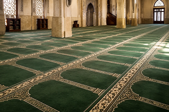 Designing mosque carpets based on architectural floor plans