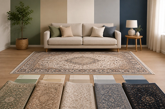 چگونه فرش مناسب رنگ دیوار خانه را انتخاب کنیم؟
