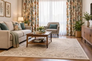 اگر پرده طرح‌دار است، فرش ساده بخریم یا طرح‌دار؟
